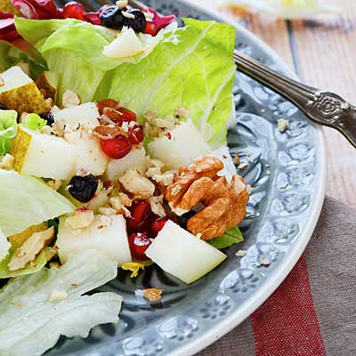 Persimmon and Watsonville Apple Salad